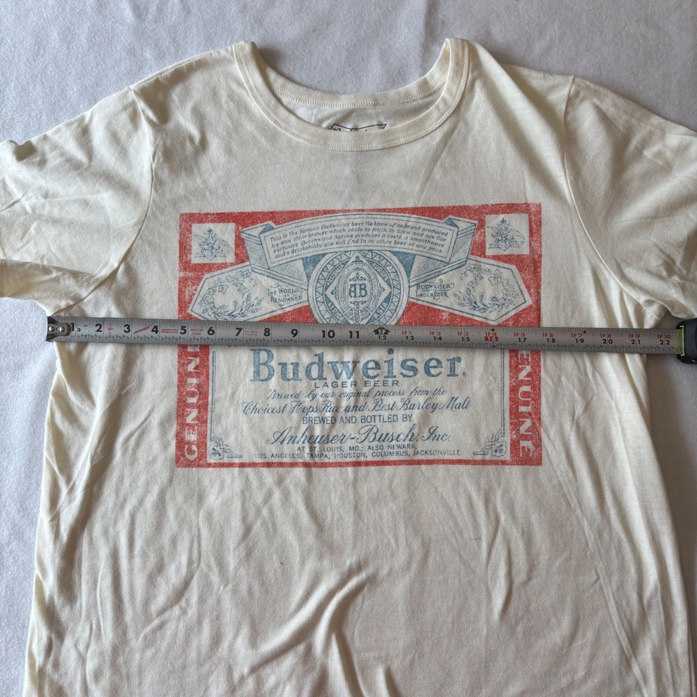 Lot of 2 Budweiser and Jack Daniels T-Shirts Mens XL Cream Black Distressed - Picture 5 of 12